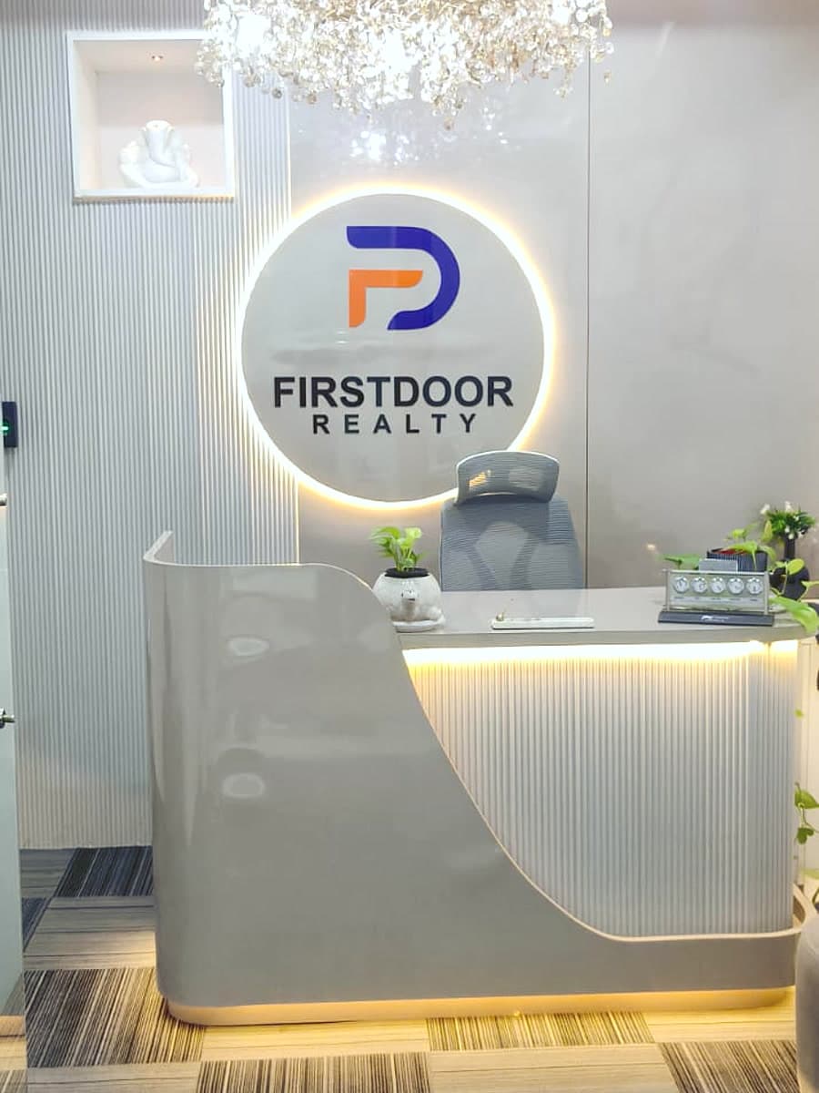 Reception — a client office we delivered